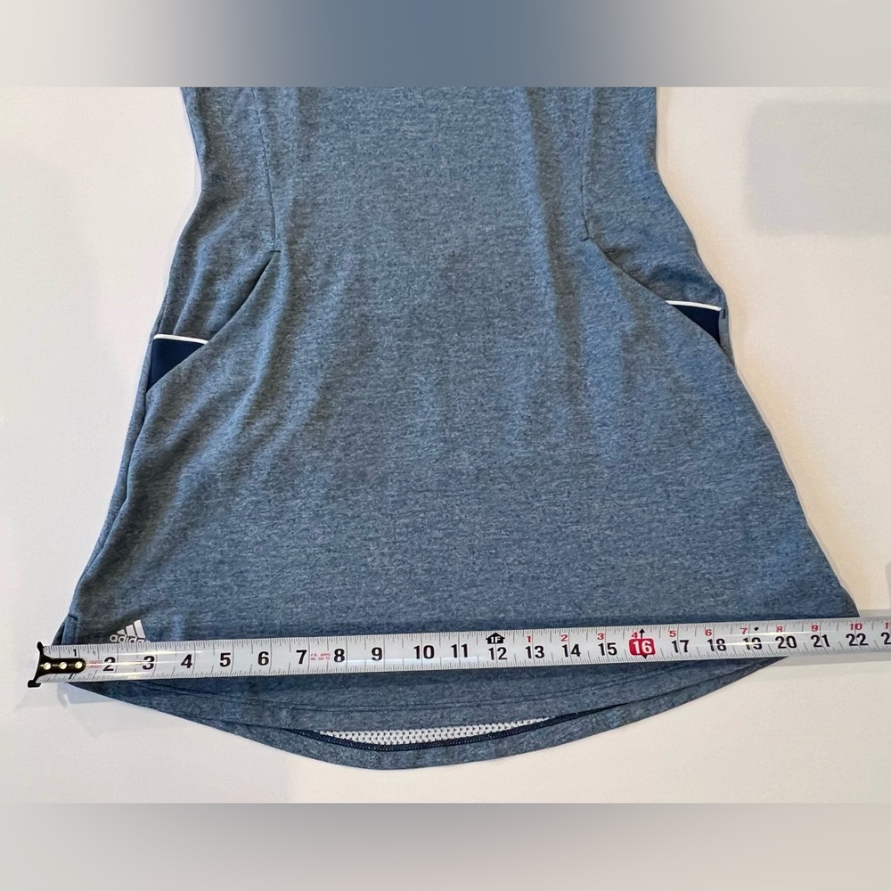 adidas PRIMEGREEN HEAT.RDY Golf Dress Blue Grey Size Small - Picture 5 of 16